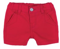 Navy Blue Twill Shorts-Red