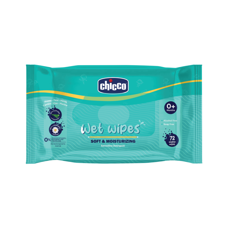 Chicco Wetwipes Pack of 5-72PCS