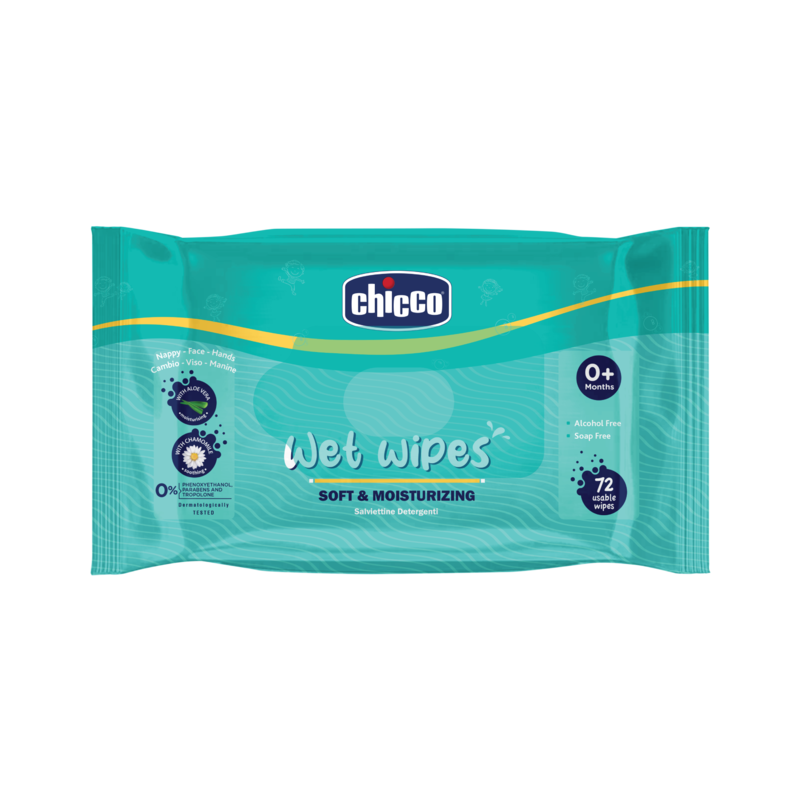 Chicco Wetwipes Pack of 6-72PCS