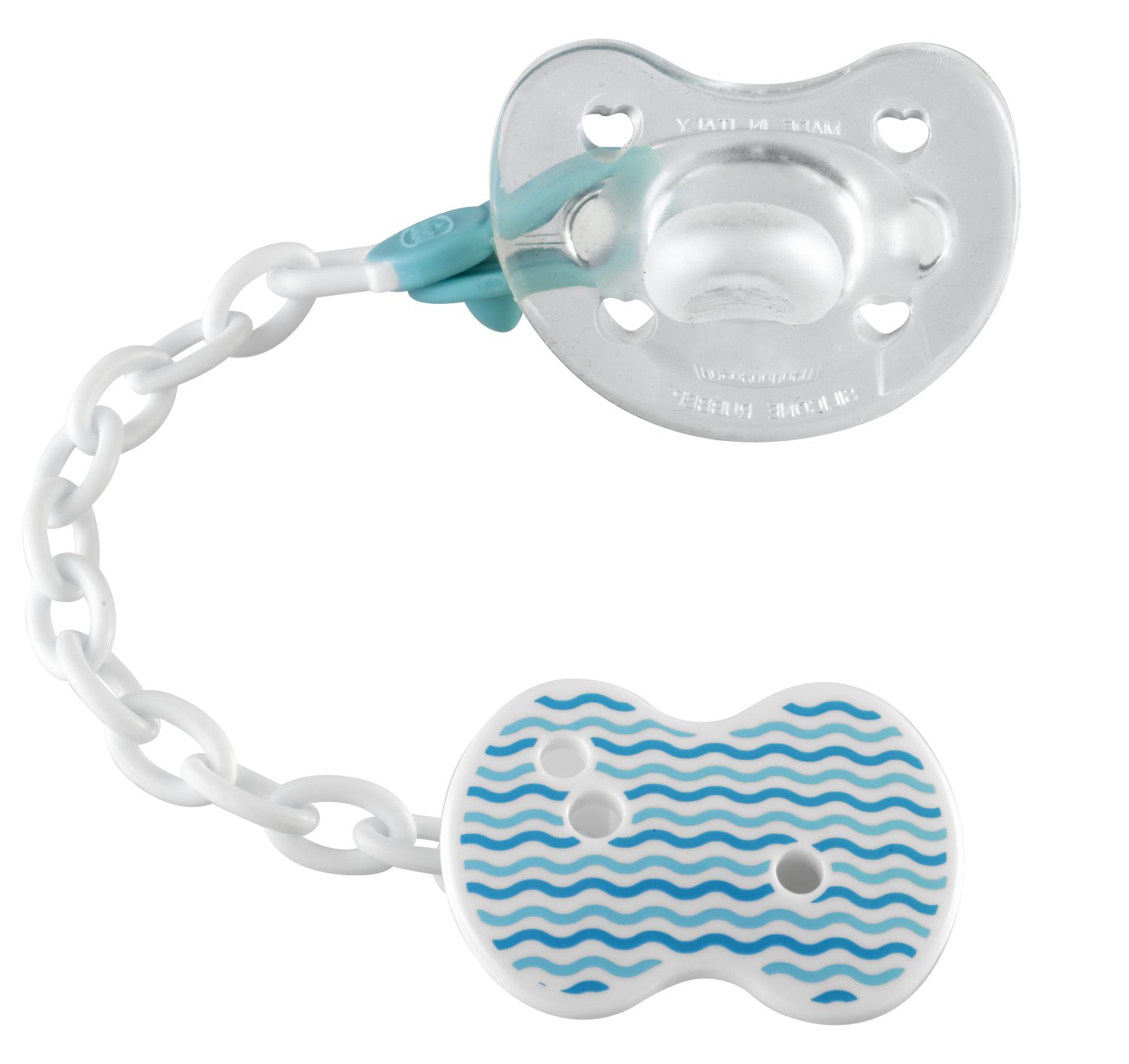 Soother Clip With Chain-Blue