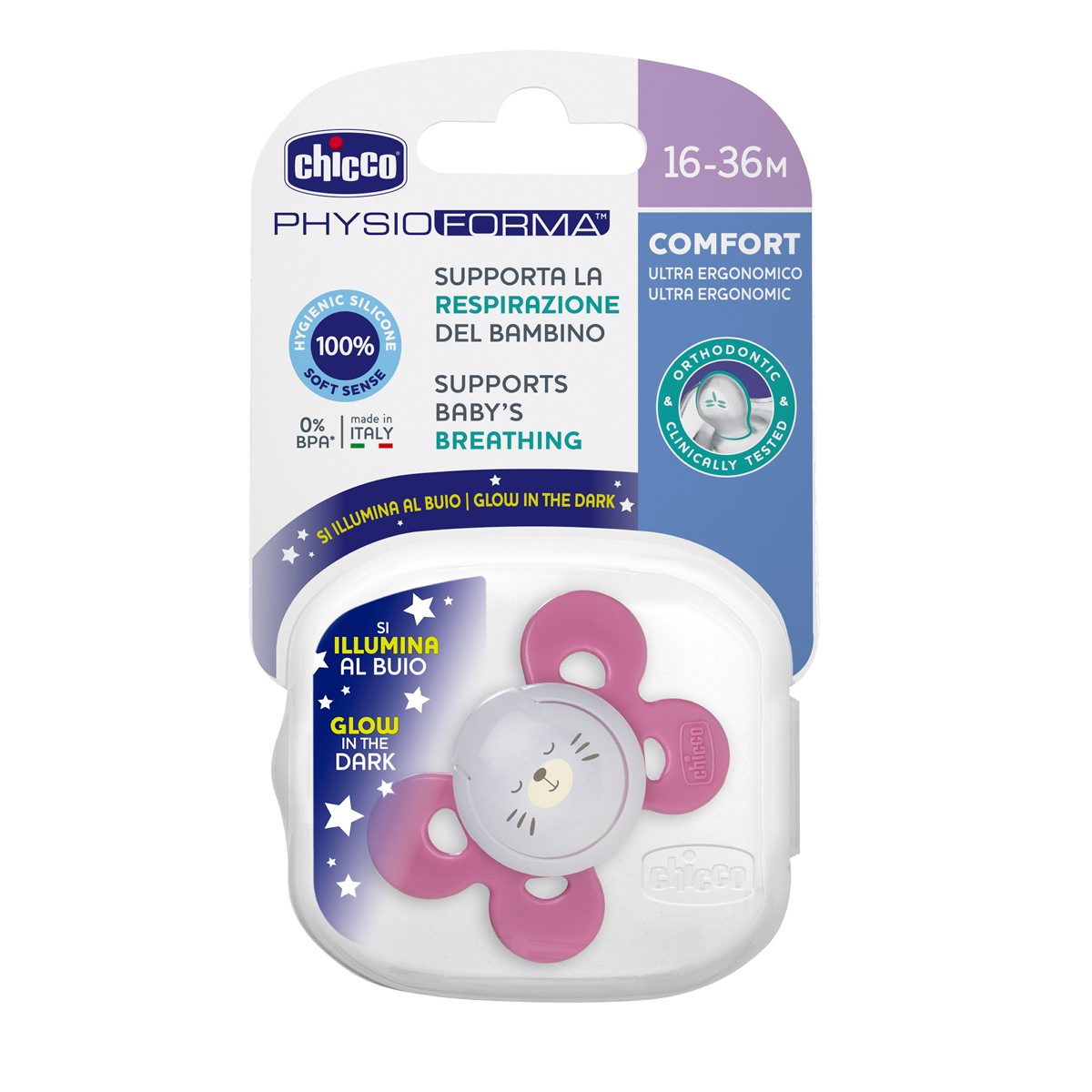 Chicco Cuillère en silicone Rose 6m+