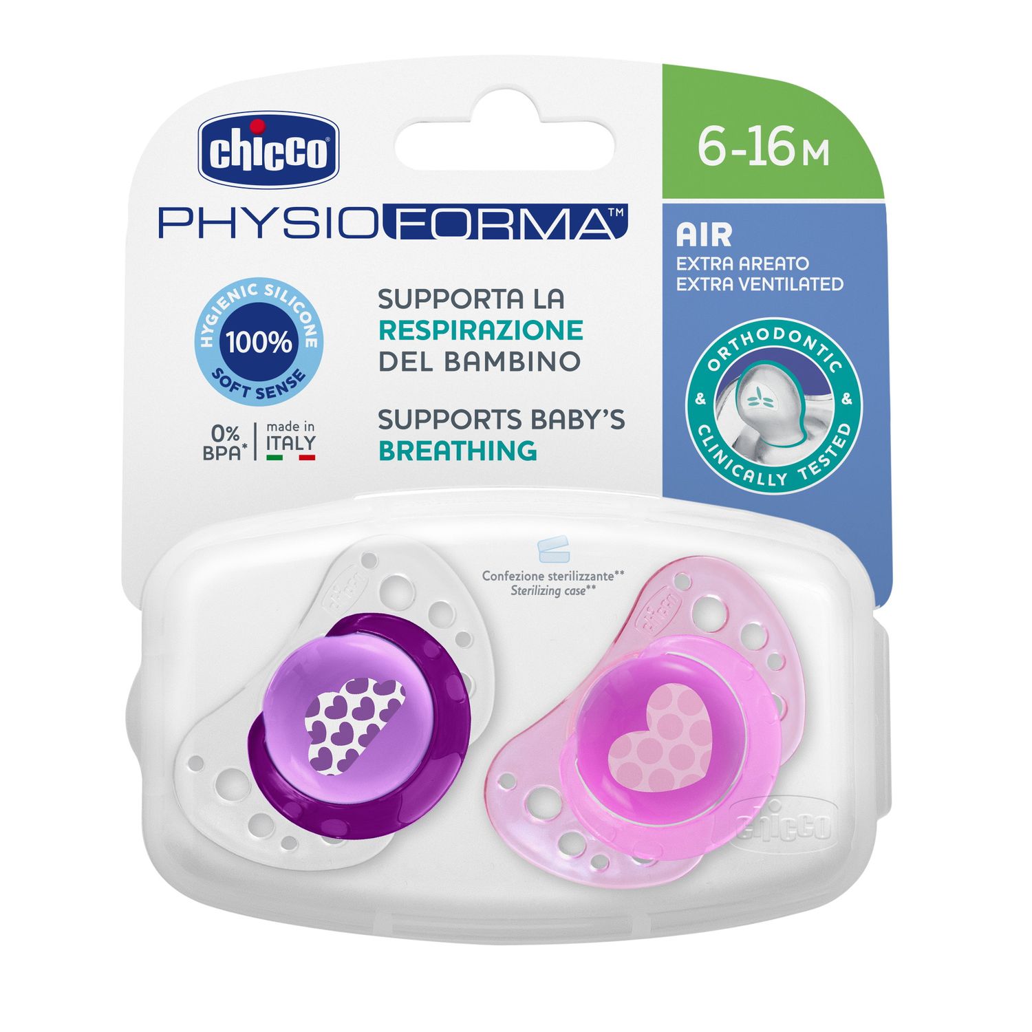 Soother Physio Air (6-16m)-Pink