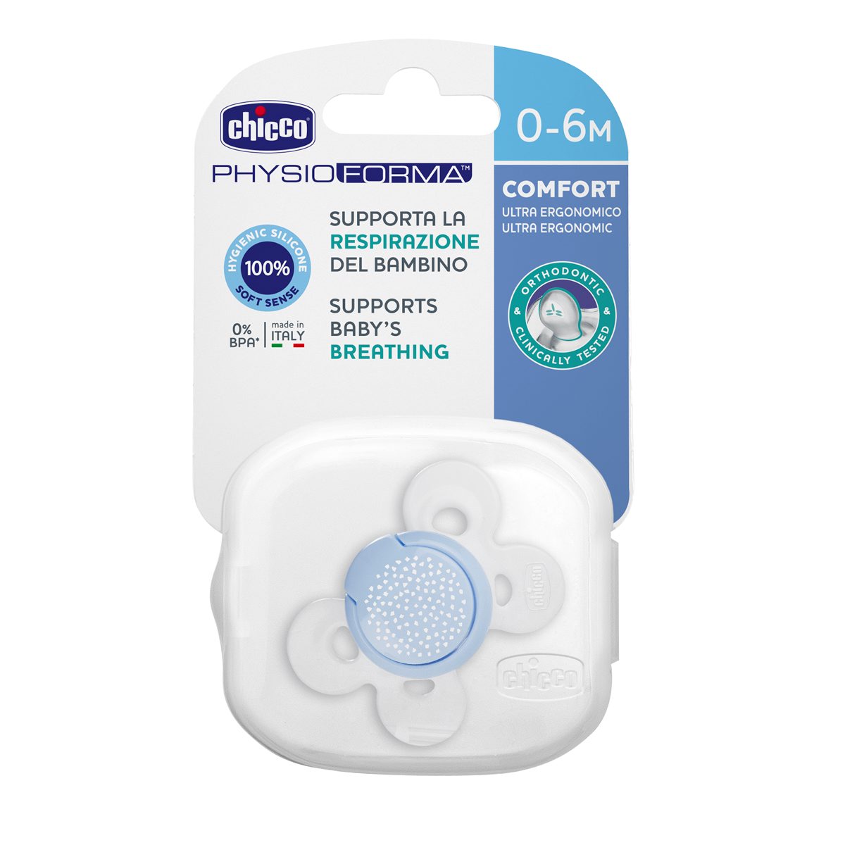 PhysioForma Comfort 0-6m soother Pink - 1 PC (silicone)-Blue