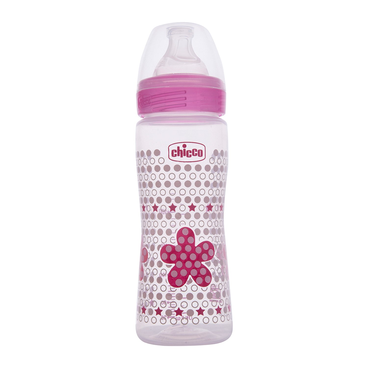 WellBeing Feeding Bottle (330ml, Fast) (Blue)-Pink