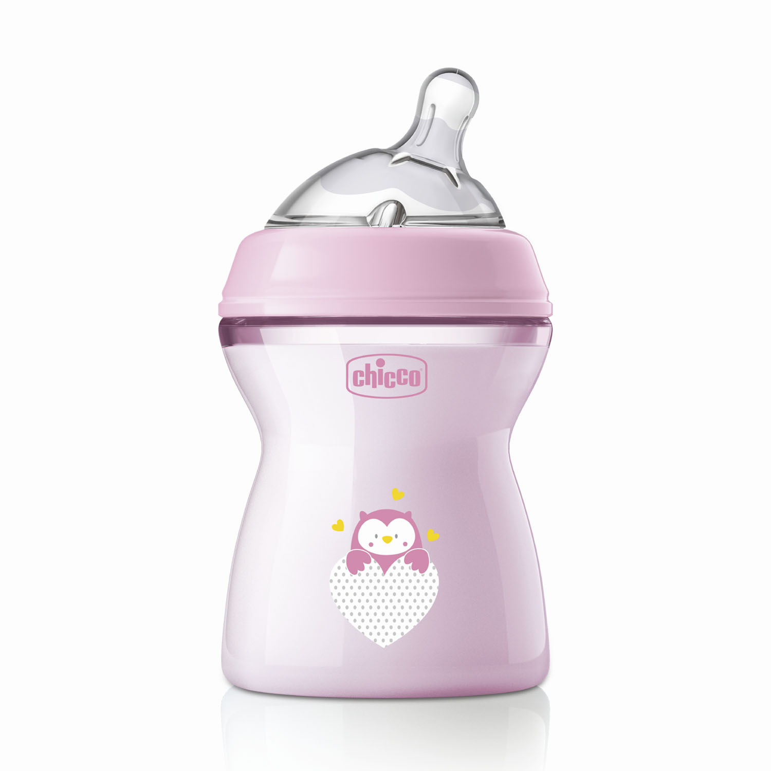 Natural Feeling Feeding Bottle (250ml, Slow) (Blue)-Pink